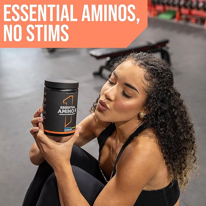 Rule 1 Proteins Essential Amino 9 – Recovery & Hydration Support with 7.5g of Essential Amino Acids + Electrolytes (30 Servings, Fruit Punch)