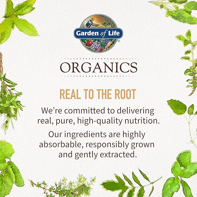 Garden of Life Organics Women’s Prenatal Multivitamin with Vitamin D3, B6, B12, C & Iron, Folate for Energy & Healthy Fetal Development – Organic, Non-GMO, Gluten-Free, Vegan, 60 Day Supply