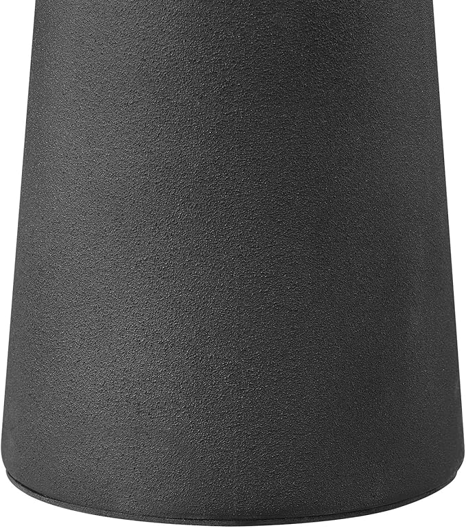 Globe Electric Novogratz x 18" Ceramic Table Lamp, Matte Black, Off-White Tapered Fabric Shade, in-Line Rocker Switch, 5 Ft. Clear Cord, Home Office, Desk, Living Room