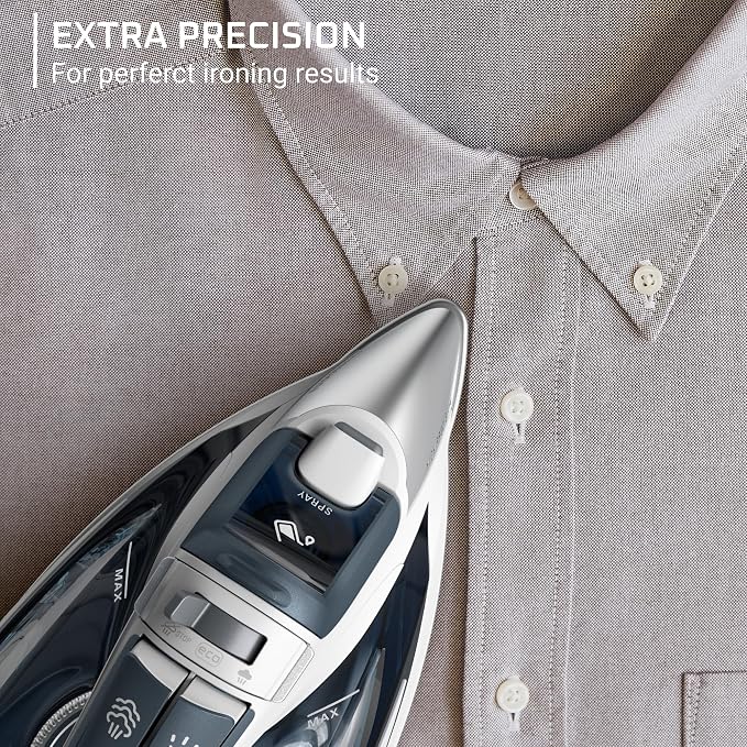 Rowenta Focus Excel Steam Iron for Clothes, Anti-Drip Protection, Iron Steamer for Clothes, 1725 Watts, DW5280, Grey