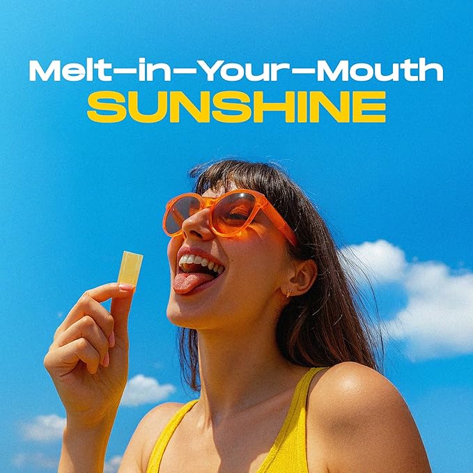Complément Vitamine D3 K2 5000 UI - Bandelettes orales à absorption rapide pour la santé des os et du cœur - Formule D K2 végétale - D3K2 - Vitamine D3 à haute puissance avec K2 - Sans OGM - Sans sucre (30 doses)