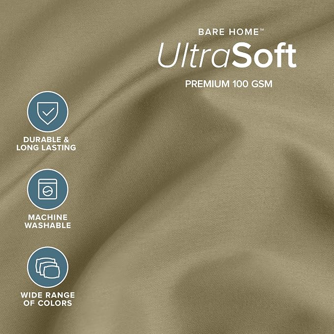 Bare Home King Sheet Set - 1800 Ultra-Soft Microfiber King Bed Sheets - Double Brushed - Deep Pockets - Easy Fit - 4 Piece Set - Bedding Sheets & Pillowcases (King, Olive)