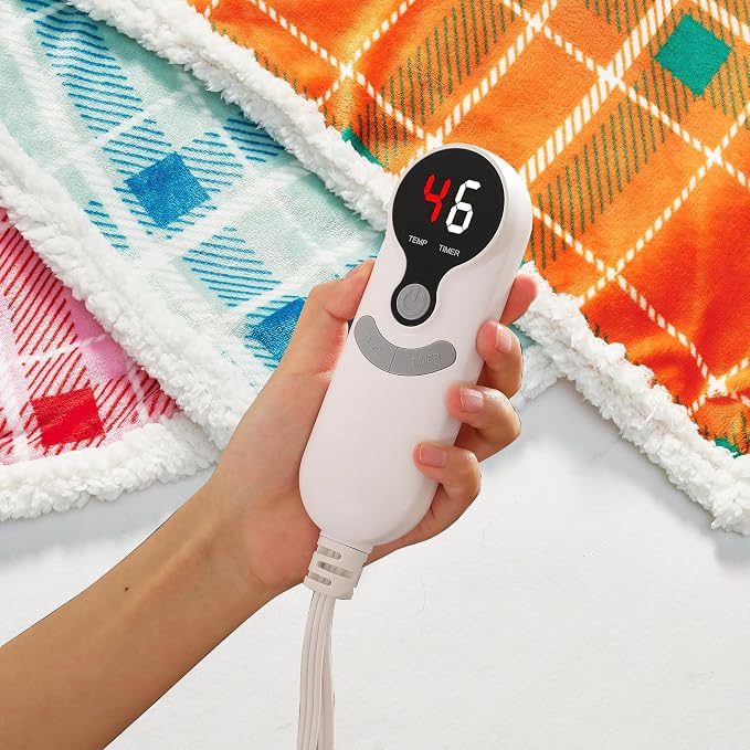 Electric Heated Blanket 72"x84" Full Size, Dual-Sided Flannel & Sherpa, 9 Heat Settings & 1-10H Auto Off, Soft Warm for Home Office Bed Couch, Machine Washable, Ideal Winter Gift, Mint Green