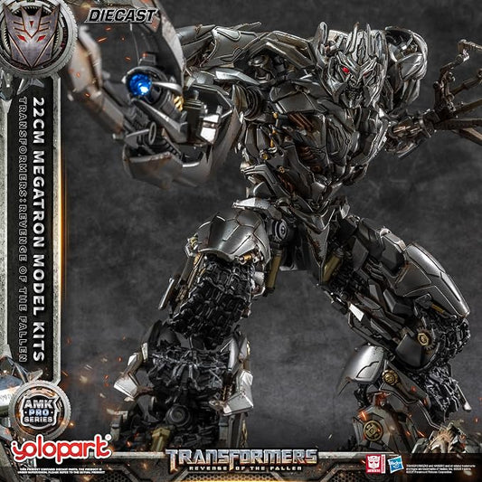 YOLOPARK Megatron Transformers Toys Revenge of the Fallen Action Figure - Diecast Version,AMK PRO Series 8.66 Inch Highly Articulated Transformers Model Kit for Ages 15 and Up,No Converting