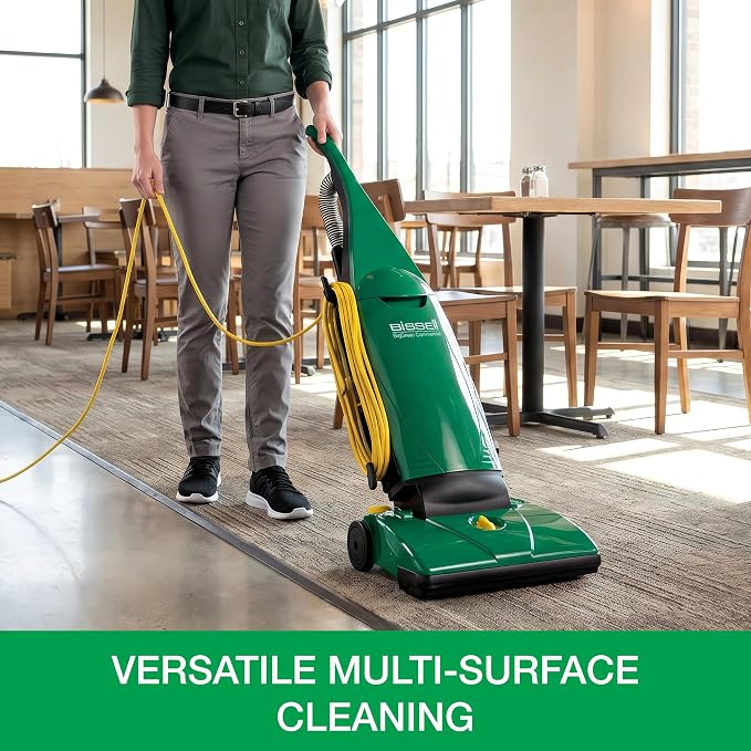 BISSELL BigGreen Commercial PowerForce Bagged Lightweight, Upright, Industrial, Vacuum Cleaner, BGU1451T