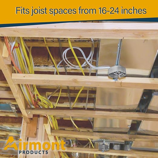 (4 Pack) Round PVC Electrical Box With Adjustable Bar, For New Work, Bar Adjusts From 16 to 24 Inches, Grey Fixture Box, 20 Cubic Inch Capacity, Supports Up To 50 lbs., For Non-Metallic Sheathed Cable