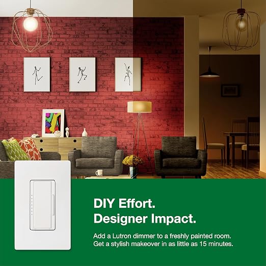 Lutron Maestro LED+ Dimmer Switch for Dimmable LED, Halogen and Incandescent Bulbs, 150W/Single-Pole or Multi-Location, MACL-153M-WH, White (6-Pack)