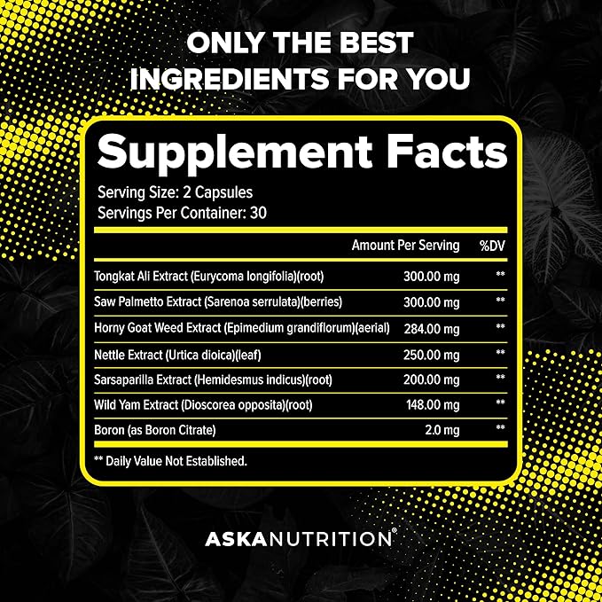 Testosterone Booster for Men - Male Enhancing Supplement - Supports Fast Acting Blood Flow - Helps Improve Muscle Growth, Strength, Energy & Endurance - Workout & General Wellness Pills - 2 PACK