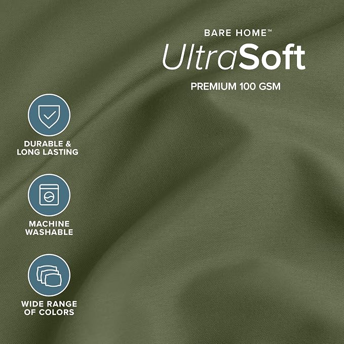 Bare Home California King Sheet Set - 1800 Ultra-Soft Microfiber Cal King Bed Sheets - Double Brushed - Deep Pockets - Easy Fit - 4 Piece Set - Bed Sheets (California King, Cypress)