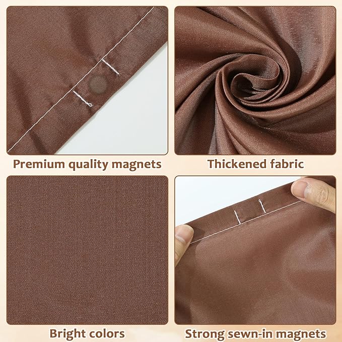 QOUBAI 6PCS Fluorescent Light Covers, 4x2 Feet Magnetic Light Cover Fluorescent Lights Shade Panel Positive Inspirational Ceiling Lights Filters for Office Classroom Home Drop Ceiling Brown