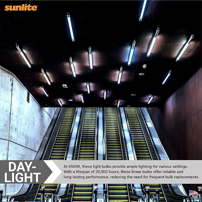 Sunlite F32T8/SP865 T8 Linear Fluorescent Lamp, 32 Watts, 3050 Lumens, 6500K Daylight, Medium G13 Bi Pin Base, High Performance Straight Tube, 30 Pack