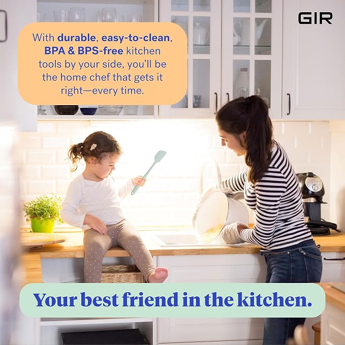 GIR: Get It Right 5-Piece Silicone Ultimate Kitchen Utensils Set - Ladle, Spatula, Flip, Spoon & Spoonula - Non-Toxic Cooking Utensils for Nonstick Cookware, Cooking and Baking - Mint