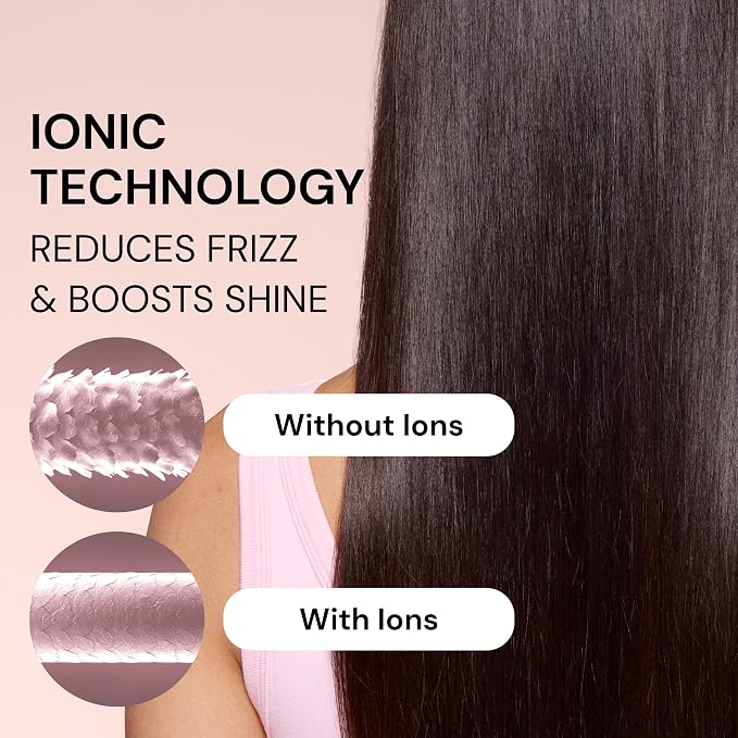 L’ANGE HAIR Axia HaloRing Ionic Hair Dryer | High Speed Professional Blow Dryer for Smooth, Frizz-Free Styles | Lightweight Brushless Motor with Concentrator & Wall Mount | 4 Heat Settings | Rose Gold