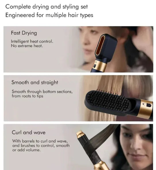 Fer à Cheveux Multi-Fonctions 5-en-1 et Fer à Friser
