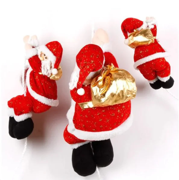 クリスマスシーンデコレーション ロープクライミングサンタクロース