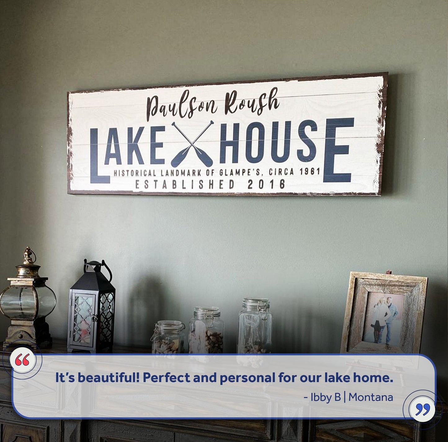 Family Lake House Arrow Sign II