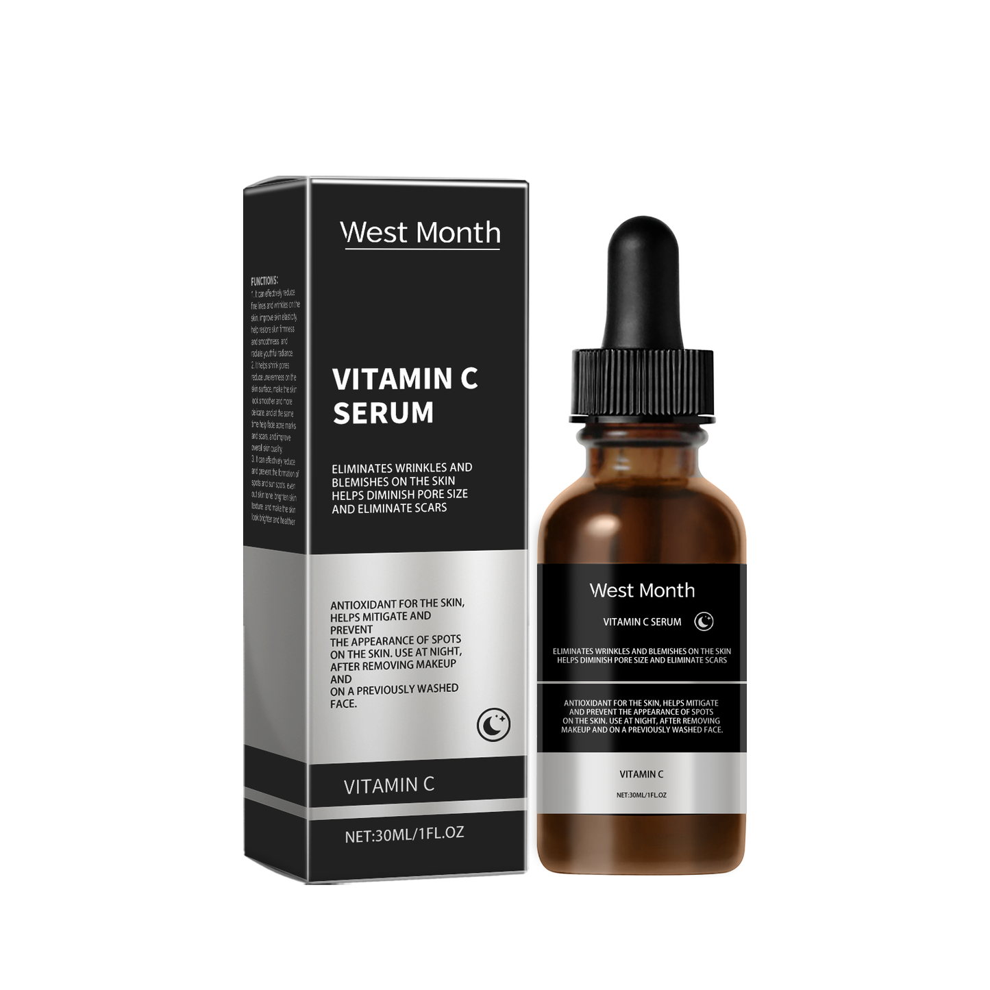 Essence Visage à la Vitamine C West&Month, Hydratante et Lissante, Teint Uniforme et Délicat