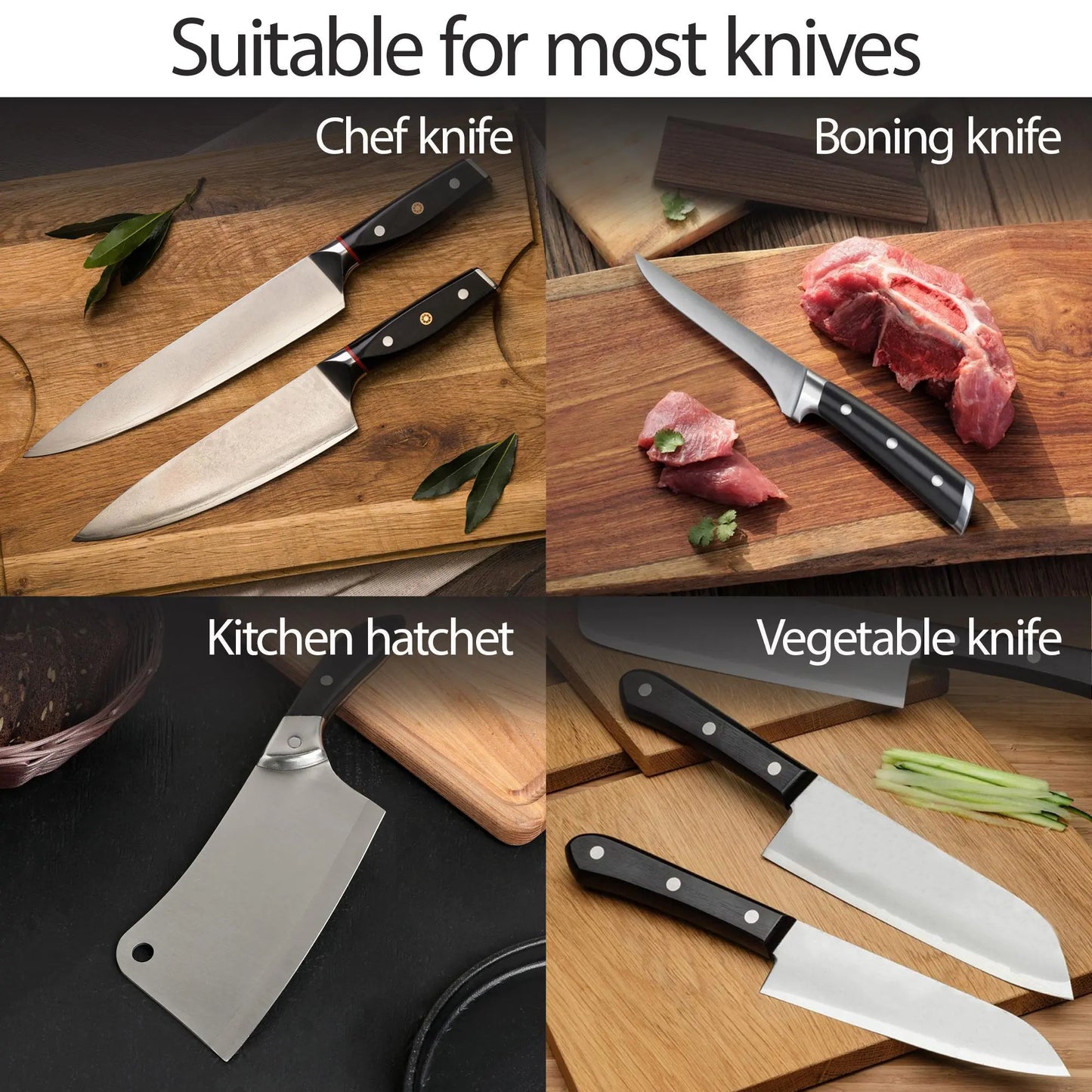 Aiguiseur de Couteaux Professionnel pour Cuisine Système d'Affûtage Manuel