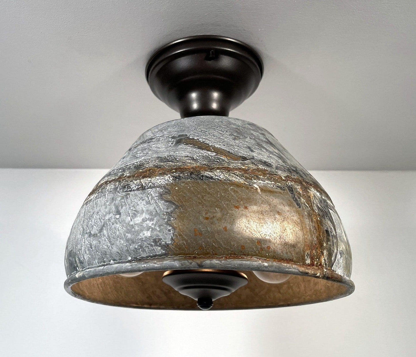 Rustic Bucket Farmhouse Light Fixture