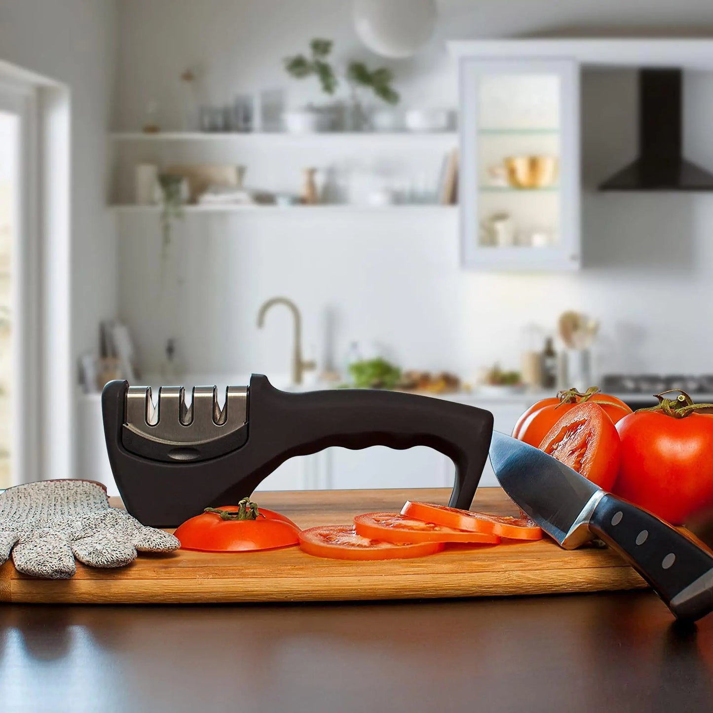 Aiguiseur de Couteaux Professionnel pour Cuisine Système d'Affûtage Manuel